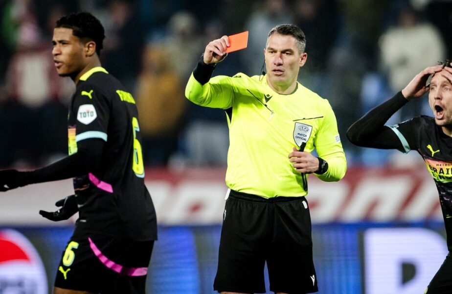 „Sper că glumeşti!” Atac la Istvan Kovacs, după arbitrajul din Steaua Roşie – PSV 2-3. Decizia care a stârnit controverse