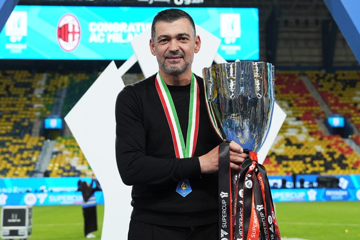 Imagini fabuloase cu Sergio Conceicao în vestiar! S-a dezlănţuit după ce a câştigat Supercupa Italiei cu Milan: „Oi, oi, oi..