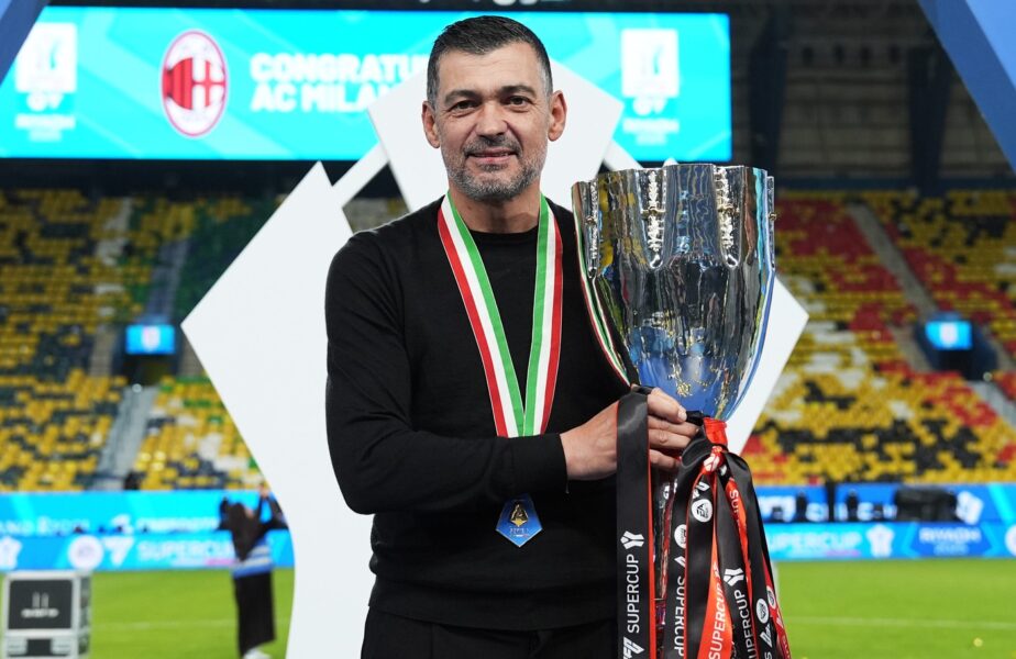 Imagini fabuloase cu Sergio Conceicao în vestiar! S-a dezlănţuit după ce a câştigat Supercupa Italiei cu Milan: „Oi, oi, oi..”