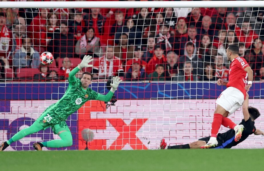 Szczesny, repriză de coşmar în Benfica – Barcelona! Gafe în lanţ ale polonezului. Pavlidis, hat-trick în doar 30 de minute