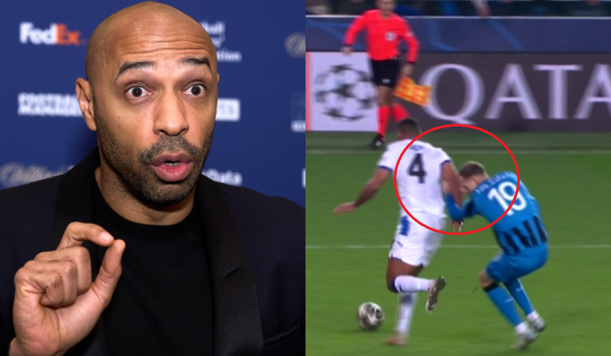 Cum a reacţionat Thierry Henry după decizia arbitrului de a dicta penalty în Club Brugge – Atalanta 2-1. Cuvântul pe care l-a repetat de 10 ori