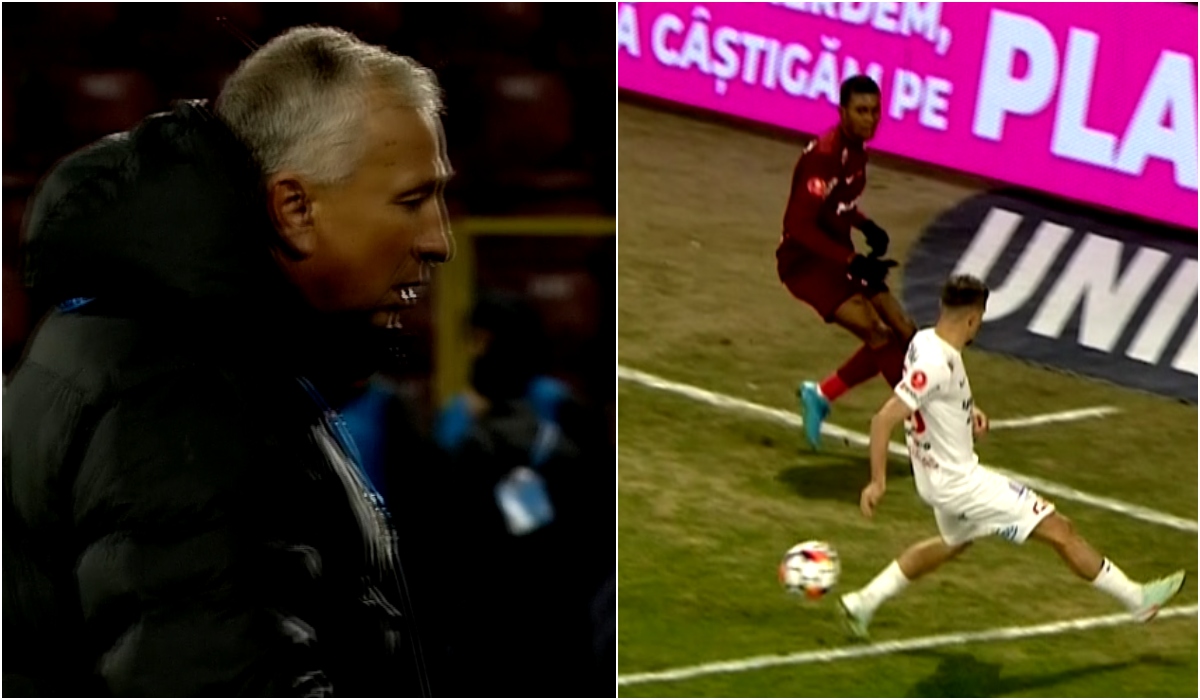 Fază controversată în CFR Cluj – Hermannstadt! Dan Petrescu şi-a ieşit din minţi, după ce arbitrul nu a acordat penalty