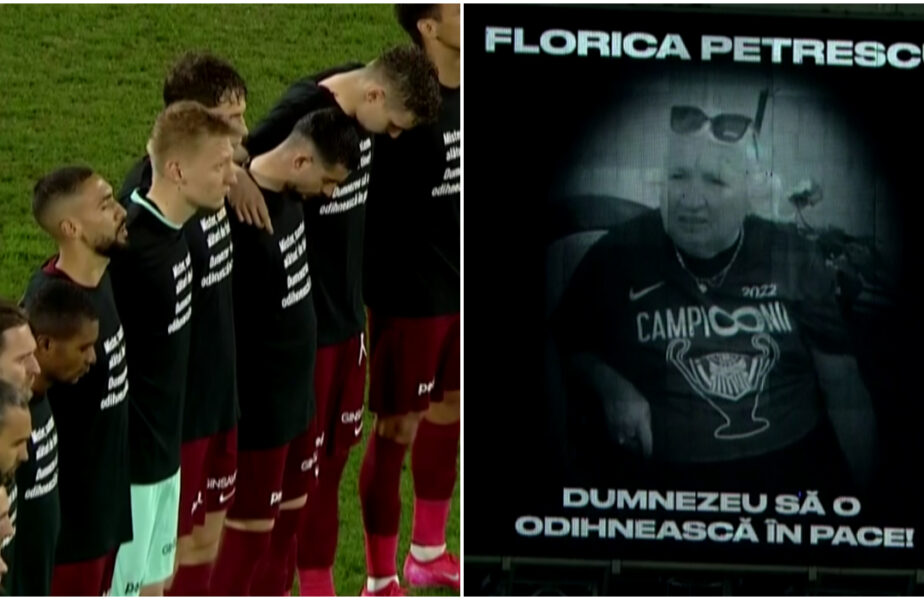 Moment de reculegere înainte de CFR Cluj – Dinamo, în memoria mamei lui Dan Petrescu! Mesajul emoționant afișat de jucători