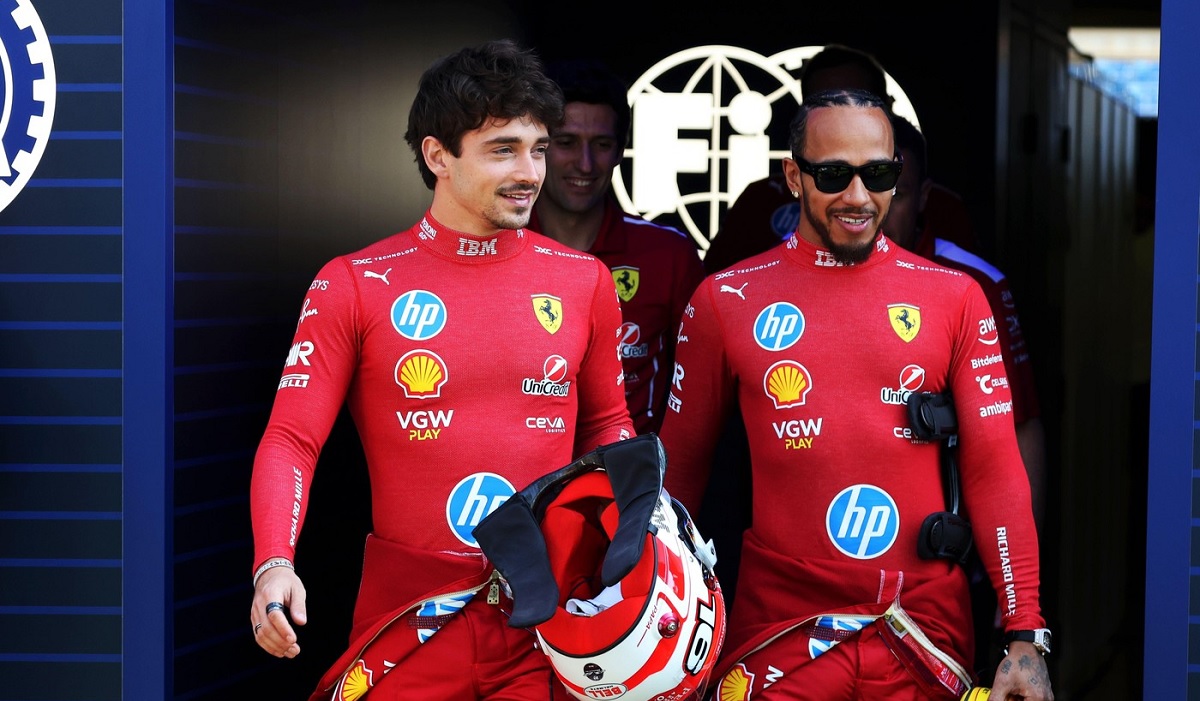 Charles Leclerc şi Lewis Hamilton