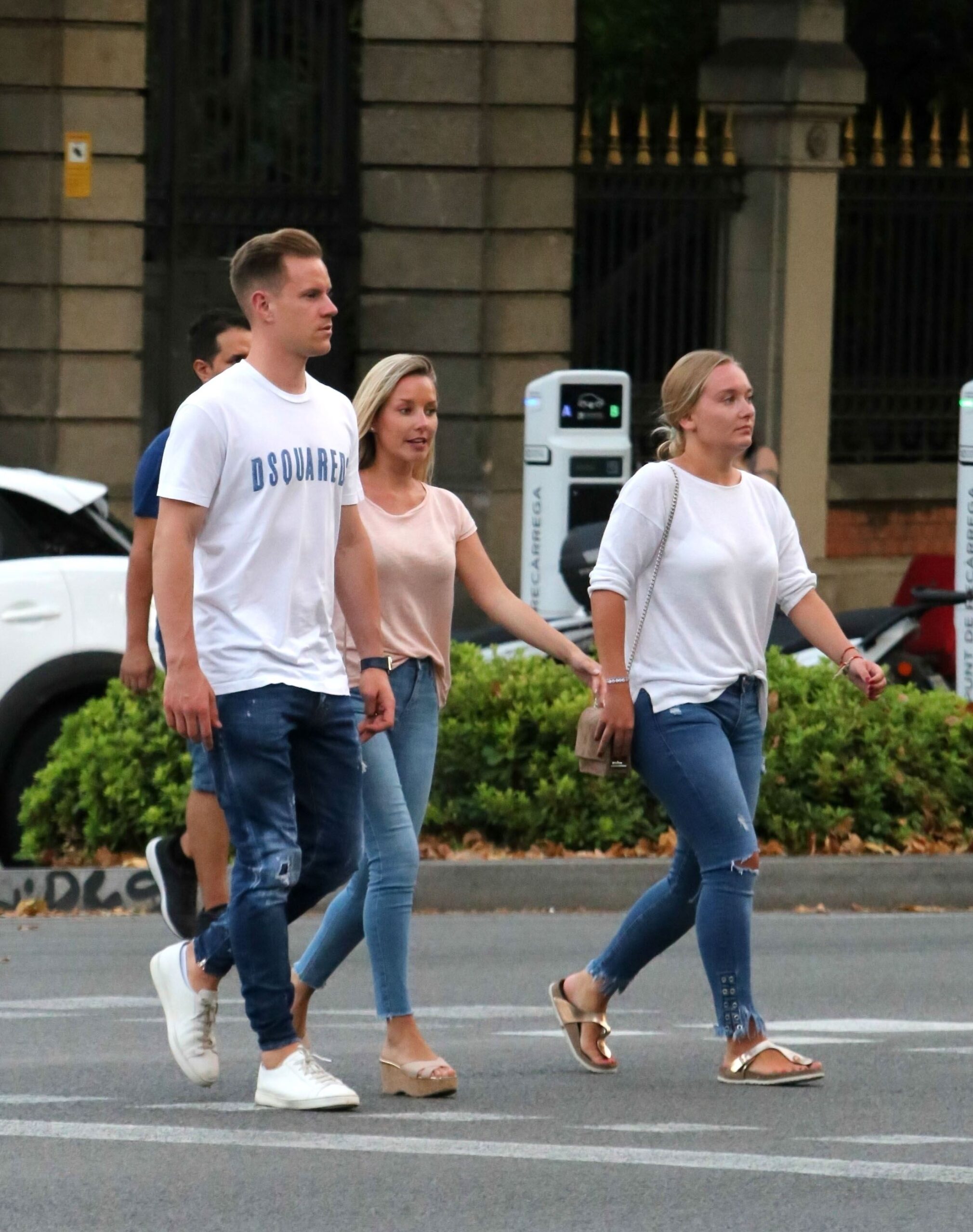 BGUK_1285463 - ** RIGHTS: WORLDWIDE EXCEPT IN AUSTRIA, BELGIUM, GERMANY, LUXEMBOURG, NETHERLANDS, SPAIN, SWITZERLAND ** Barcelona, SPAIN  -   *EXCLUSIVE*  - German footballer and Barcelona goalkeeper Marc Ter Stegen looking casual and relaxed as he goes for dinner at Parco Sushi with his wife Daniela Jehle in Barcelona.

Pictured: Marc Ter Stegen

BACKGRID UK 10 JULY 2018 

UK: +44 208 344 2007 / uksales@backgrid.com

USA: +1 310 798 9111 / usasales@backgrid.com

*UK Clients - Pictures Containing Children
Please Pixelate Face Prior To Publication*