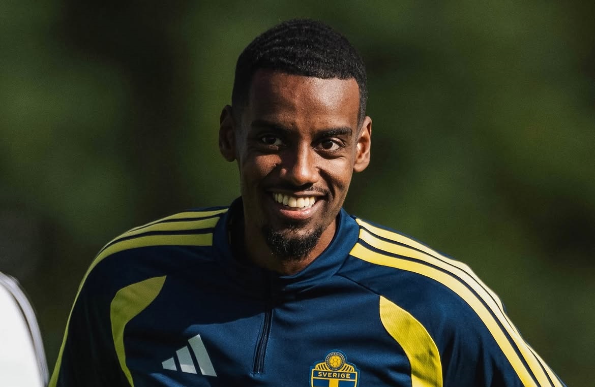Alexander Isak, în timpul unui antrenament al naționalei Suediei / Instagram